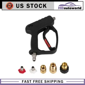 Hd180fg187d58 Hdautoworld Short Pressure Washer Gun With Swivel High Water Handle 3/8 Inch Male