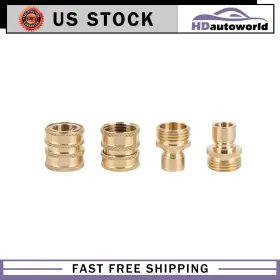 Hd180fg193d63 Hdautoworld 3/4 Inch Garden Hose Quick Connect Water Solid Brass Female Male Connector Set New