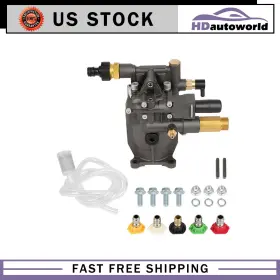 Hd180fg195d51 Hdautoworld 3/4 Inch Shaft Horizontal Pressure Washer Pump Water 3000 Psi 2.5 Gpm