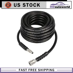 Hd180fg199d67 Hdautoworld 50ft 3/8 Inch Hot Water Pressure Washer Hose Rubber Power 4800 Psi