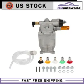 Hd180fg202d70 Hdautoworld 2700psi 3/4 Inch Shaft Horizontal Cold Water Power Pressure Washer Pump 2.5gpm