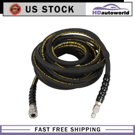 Hd180fg214d80 Hdautoworld 4000psi Pressure Washer Hose Hot/cold Water 1/4 Inch Kink Wear With 3/8 Quick