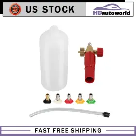 Hd180fg217d82 Hdautoworld Heavy Duty Foam Cannon Professional Car Wash Pressure Washer 1/4 Inch 5 Nozzle Tips Hd180fg217d82 Hdautoworld Heavy Duty Foam Cannon Professional Car Wash Pressure Washer 1/4 Inch 5 Nozzle Tips