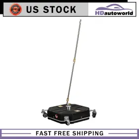 Hd180fg526d97 Hdautoworld 16 Inch Pressure Washer Surface Cleaner With 4 Wheels And 2 Extension Wands Black