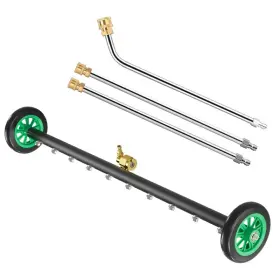 10k-xdq-tz-hlw Heliwoo 35 Inch Pressure Washer Undercarriage Cleaner 4000 Psi 2 In 1 Under Car Broom