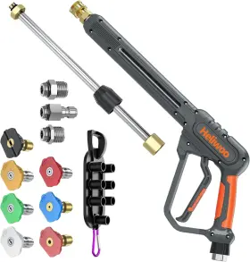 Heliwoo 134631647645 High Pressure 3600psi Car Power Washer Long Gun Spray Wand Lance Nozzle Kit