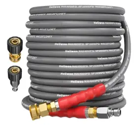 Gsg-50ft-hw-3 Heliwoo Gsg-50ft-hw-3#8-kc 4200 Psi 3/8 Inch Pressure Washer Hose 50ft Kink Resistant Wire Power