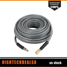 Htc18019135a Hightechdeals8 3/8 Inch 4200 Psi Hot Water Rubber Pressure Washer Hose 100ft Gray Brand New