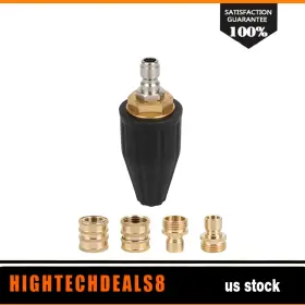 Hightechdeals8 Htc18019247b 4.0gpm High Pressure Washer Rotating Turbo Nozzle Spray Tip 4000psi 1/4 Inch Quick
