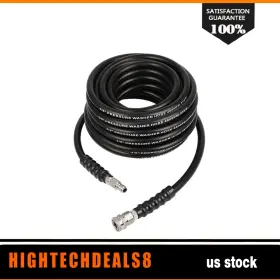 Htc18019943b Hightechdeals8 50ft 3/8 Inch Hot Water Pressure Washer Hose 4800 Psi Rubber Power