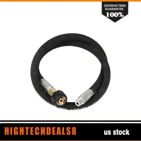 Hightechdeals8 Htc18021327d 3ft Pressure Washer Whip Hose 3/8 Inch Jumper With Swivel Steel Connector
