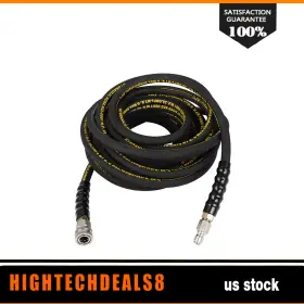 Htc18021421d Hightechdeals8 4000psi Pressure Washer Hose Hot/cold Water 1/4 Inch Kink Wear With 3/8 Quick