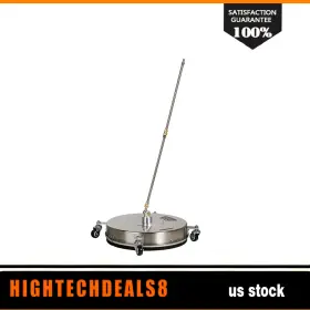 Htc18051640d Hightechdeals8 18 Inch Pressure Washer Surface Cleaner With 4 Wheels 4000 Psi 2 Extension Wand
