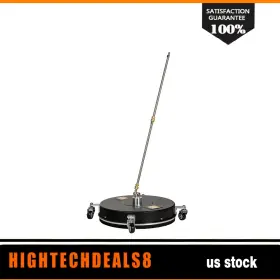 Htc18052319b Hightechdeals8 18.5 Inch Black Pressure Washer Surface Cleaner With Wheels 4000 Psi Extension Wand