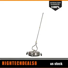 Htc18052913b Hightechdeals8 13.7 Inch Pressure Washer Surface Cleaner Max 4000psi With 4 Wheels Stainless Steel