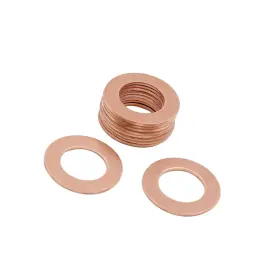 Uu001672f240807 Hihaha 12mm Inner Dia Copper Crush Washers Flat Car Sealing Gaskets Plate Rings Univ