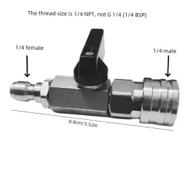Hnoygnu 753775968838 High Pressure Washer Ball Valve Stainless Steel Quick Connect For #2