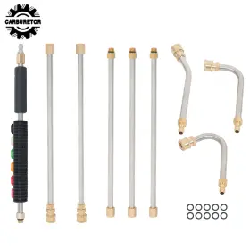 Hgf154844 Home-garden-fix 9 Pack Quick Connect 4000 Psi High Pressure Water Gun Extension Rod Set 1/4 Inch