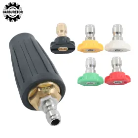 Hgf154848 Home-garden-fix 1/4 Inch 3600 Psi With 5 Spray Nozzles Rotating Turbine Nozzle Set Quick Connect