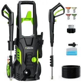 1800w Homshade 680358333663 Electric Pressure Washer 5000 Psi 3.0 Gpm Portable With 4