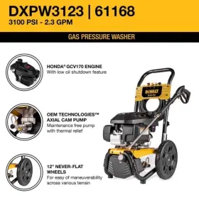 Dxpw61336 Honda Dewalt 3100 Psi 2.3 Gpm Cold Water Gas Pressure Washer Engine #2