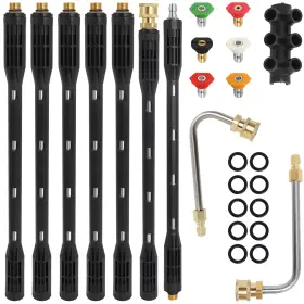 Zkl02 Hoqqf Upgraded Pressure Washer Extension Wand Up To 115in 4000 Psi Gutter Cleaner A