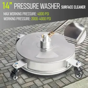 Hourleey 313094050098 14 Inch Pressure Washer Surface Cleaner Stainless Steel #3