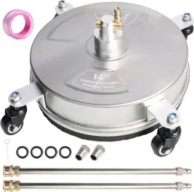 Hourleey 313094050098 14 Inch Pressure Washer Surface Cleaner Stainless Steel