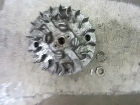 796614 Husqvarna Used Flywheel Part #796614 With Nut Washer And Key