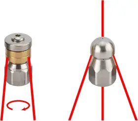 B089mc2ffc Hyddnice Sewer Jetter Kit For Pressure Washer 5800 Psi 100 Ft 1/4 Inch Npt Drain #3