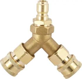 Hy-mi-0198-01 Hyddnice Pressure Washer Tee 3/8 Inch Fitting Splitter Coupler Connect Gun To Power
