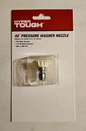 40029 Hyper Tough 40 Degree Pressure Washer Nozzle Fit Most Electric And Gas Washers