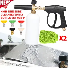 Ikaufen 883645957638 1/4 Inch Snow Foam Pressure Washer Gun Car Wash Soap Lance Cannon Spray Jet Bottle