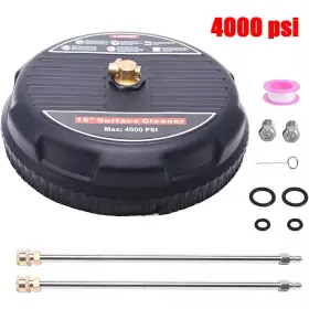 Ikaufen 980595762326 15ftft Pressure Washer Surface Cleaner 4000psi Power Attachment For Deck