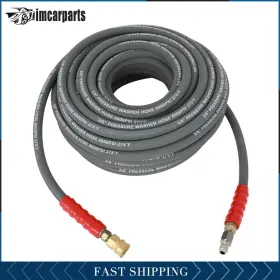 Im175074car Imcarparts 100ft 6000psi Hot Water Pressure Washer Hose 3/8 Inch 2-braid R2 Gray