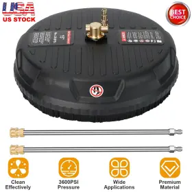 Imountek 731716336014 15 Inch Pressure Washer Surface Cleaner With Extension Wand 1/4 Connector 3600psi