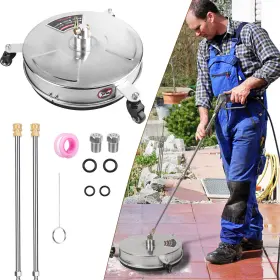 Imountek 737547595064 15 Inch Surface Cleaner 4000psi Stainless Steel Pressure Washer With 3 Wheels& 2 Wands #2
