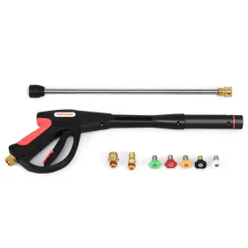 E479-spa5579 Ironmax Pressure Washer Gun 4000psi Clean With 20 Inch Extendable Wand 5 Nozzle Tips