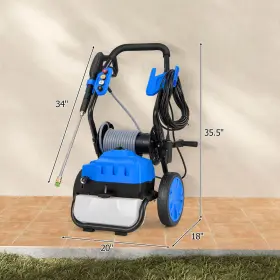 Hcst05227 Ironmax Electric Pressure Washer With Wheels 5 Quick Connect Nozzles Soap Bottle Spray Gun #3