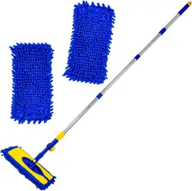 Ittar 798789844235 Car Wash Brush With 61 Inch Long Handle 2 Pads Chenille Microfiber Truck W