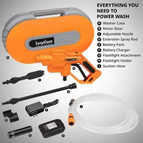 Ivappw50 Ivation Cordless Portable Power Washer 290 Psi Pressure Cleaner Battery Powered #2