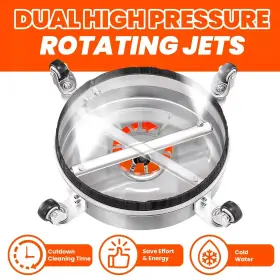 Sc-001 Janz 14 Inch Pressure Washer Surface Cleaner With 4 Wheels Stainless Steel Housing #3