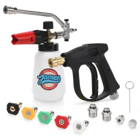 Jav02-fcdc-5 Javneo Foam Cannon For Pressure Washer Gun Kit With Dual Connector Accessory Car Wa
