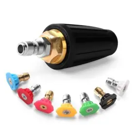 Jeruifox 027685943736 Pressure Washer Turbo Nozzle Tips Max 4000 Psi 360 Rotating Spray