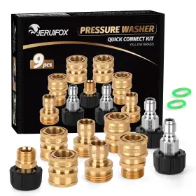 Jeruifox 679070010068 Pressure Washer Quick Connect Kit Hose Adapter Set M22 14mm