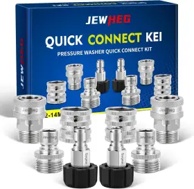 Jewheg 313112847853 2025 Upgraded Version Pressure Washer Swivel Quick Connect Kit