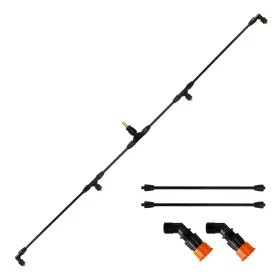 Fba-spray-01 Jiniohee 4 Nozzles Poly Spray Boom Wand With 1/4 Inch Brass 190cm 74.8 Inches Black