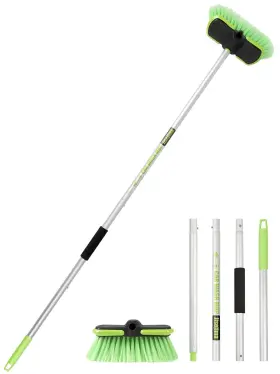 Cwbm001 Jisejima 4 Sections Pbt Car Wash Brush 60 Inch 151cm With Extendable Aluminum Long Green