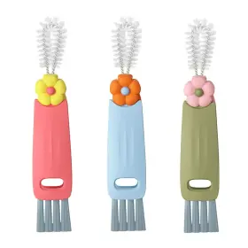Joycourt-kkrh247 Joycourt 3 In 1 Cup Lid Cleaning Brush Set For Bottle Gap Tight 3pcs Green/blue/red