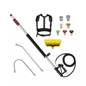 Justincity 445056086074 24 Ft. Telescoping Pressure Washer Sprayer Wand Kit With Extension Pole Gutter